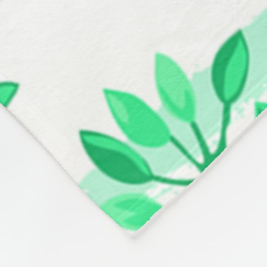 Couverture Polaire Arborescence avec feuilles (Coin)