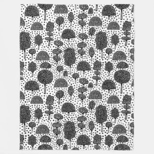 Couverture Polaire Arboretum 230715 - Noir sur blanc