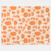 Couverture Polaire Arboretum 230715 - Orange sur blanc (Devant (Horizontal))
