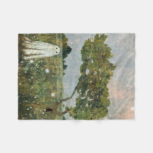 Couverture Polaire Arbre à fleurs (Devant (Horizontal))