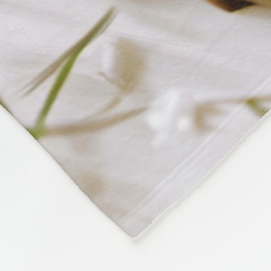 Couverture Polaire Arbre à fleurs qui pousse à partir d'un livre (Coin)