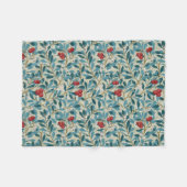 Couverture Polaire Arbre à framboises rouges, William Morris (Devant (Horizontal))