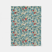 Couverture Polaire Arbre à framboises rouges, William Morris (Devant)