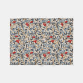 Couverture Polaire Arbre à framboises rouges, William Morris (Devant (Horizontal))