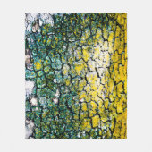 Couverture Polaire Arbre Abstrait vert et jaune (Devant)