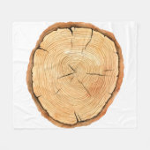 Couverture Polaire Arbre anneaux. Illustration aquarelle. tabulation (Devant (Horizontal))