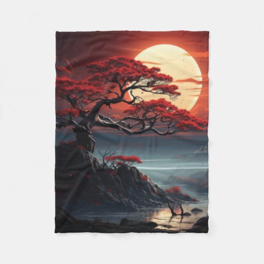 Couverture Polaire Arbre bonsaï (Devant)