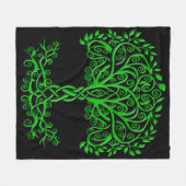 Couverture Polaire Arbre Celtique Vert De Vie (Devant (Horizontal))