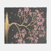 Couverture Polaire Arbre cerise en fleurs (Devant (Horizontal))