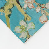 Couverture Polaire Arbre d'amande en fleurs par Van Gogh (Coin)