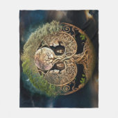 Couverture Polaire Arbre de la déesse et de la lune (Devant)