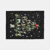 Couverture Polaire Arbre De Noël Akita Couvert De Flashli (Devant (Horizontal))