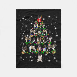 Couverture Polaire Arbre De Noël Akita Couvert De Flashli