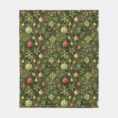 Couverture Polaire Arbre de Noël aquarelle (Devant)