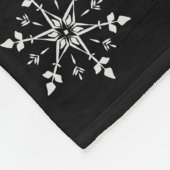 Couverture Polaire Arbre de Noël blanc Flambeau de neige vert argenté (Coin)