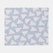 Couverture Polaire Arbre de Noël bleu Motif (Devant (Horizontal))