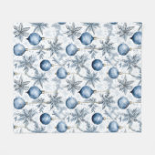 Couverture Polaire Arbre de Noël bleu Motif (Devant (Horizontal))