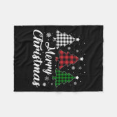 Couverture Polaire Arbre de Noël Buffle Plaid Rouge Blanc Vert (Devant (Horizontal))