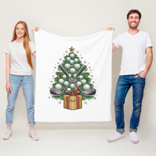 Couverture Polaire Arbre de Noël Équipement de Golf Noël Golf
