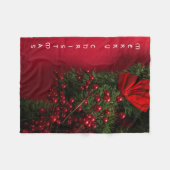 Couverture Polaire Arbre De Noël Et Baies Rouges Sur Arrière - plan R (Devant (Horizontal))
