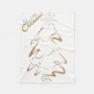 Couverture Polaire Arbre de Noël Gold & Silver
