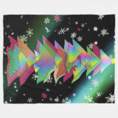 Couverture Polaire Arbre de Noël motif (Devant (Horizontal))