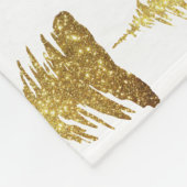 Couverture Polaire Arbre de Noël Parties scintillant or  (Coin)
