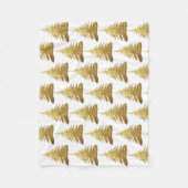 Couverture Polaire Arbre de Noël Parties scintillant or  (Devant)