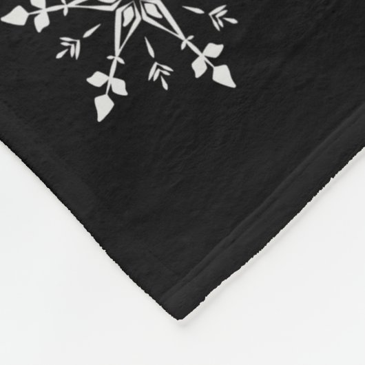 Couverture Polaire Arbre de Noël rose pâle blanc Snowflake (Coin)