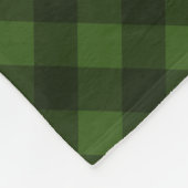 Couverture Polaire Arbre de Noël vert et noir Buffalo plaid (Coin)