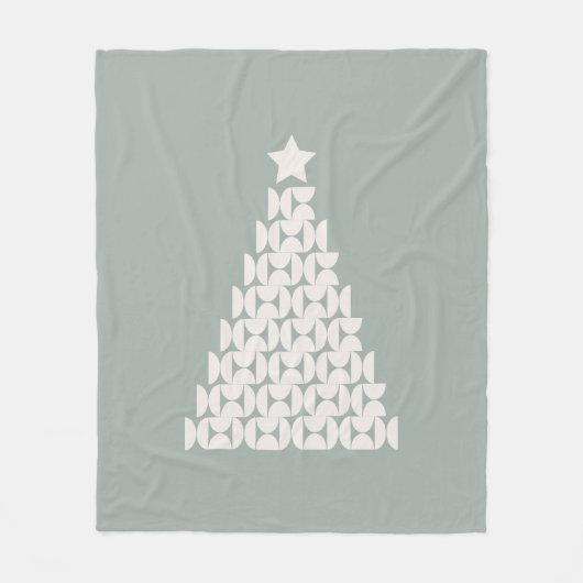 Couverture Polaire Arbre de Noël vert Sage (Devant)