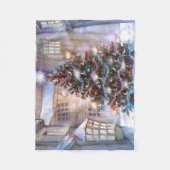 Couverture Polaire Arbre de Noël Vintage (Devant)