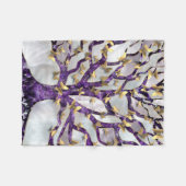 Couverture Polaire Arbre de vie - Améthyste et papillons (Devant (Horizontal))