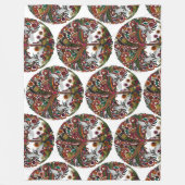 Couverture Polaire arbre de vie blanc (Devant)