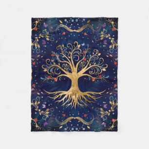 Couverture Polaire Arbre de vie coloré - Yggdrasil