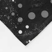 Couverture Polaire Arbre de vie en noir et blanc (Coin)