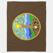 Couverture Polaire Arbre de vie Mandala (Devant)