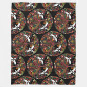 Couverture Polaire arbre de vie noir (Devant)