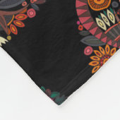 Couverture Polaire arbre de vie noir (Coin)