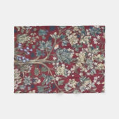 Couverture Polaire Arbre De Vie William Morris Rouge (Devant (Horizontal))