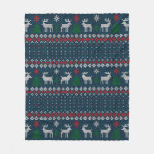 Couverture Polaire Arbre décoratif de sapin de cerf de Noël (Devant)