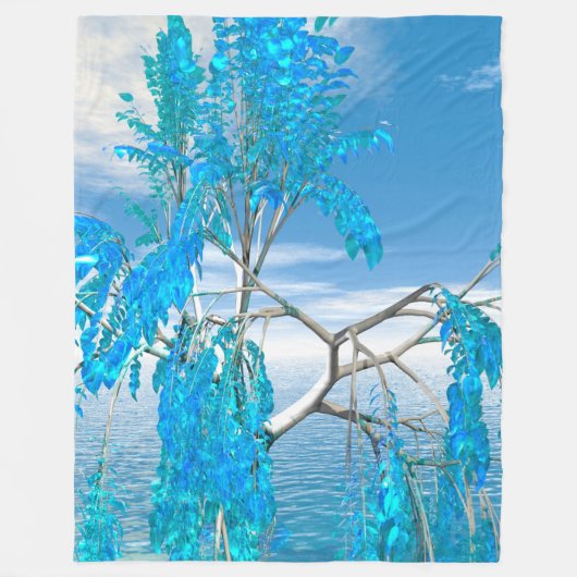 Couverture Polaire Arbre d'été cristallin (Devant)
