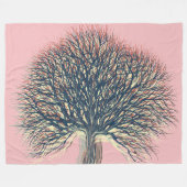 Couverture Polaire Arbre d'hiver d'automne (Devant (Horizontal))