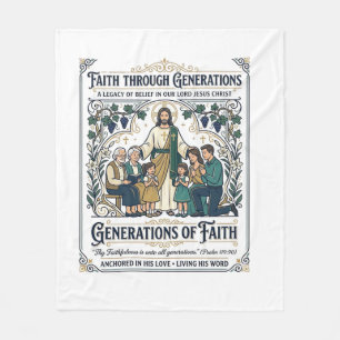 Couverture Polaire Arbre Généalogique de Jésus Chemise Foi Basée Desi