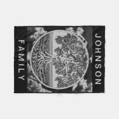 Couverture Polaire Arbre généalogique personnalisé (Devant (Horizontal))