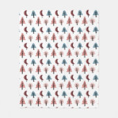 Couverture Polaire Arbre Motif rose biscuit forme Noël (Devant)