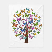 Couverture Polaire Arbre papillon de couleur vive (Devant)