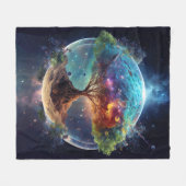 Couverture Polaire Arbre spirituel de vie (Devant (Horizontal))