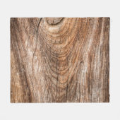 Couverture Polaire Arbre texture bois massif brut (Devant (Horizontal))