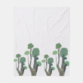 Couverture Polaire Arbre vert minimaliste (Devant)